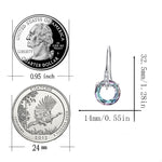 Cristal autrichien S925 Argent Univers Bague Avec Diamant Crochet D'oreille Boucles D'oreilles