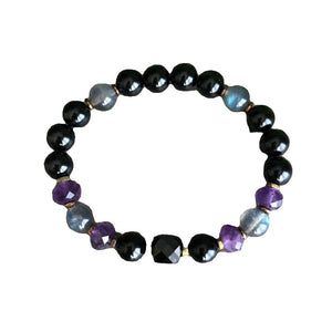 Bracelet perles 8mm Obsidienne polyvalente