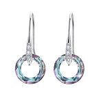 Cristal autrichien S925 Argent Univers Bague Avec Diamant Crochet D'oreille Boucles D'oreilles