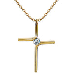 Croix Pendentif Nouveau Simple Collier Titane Acier Placage