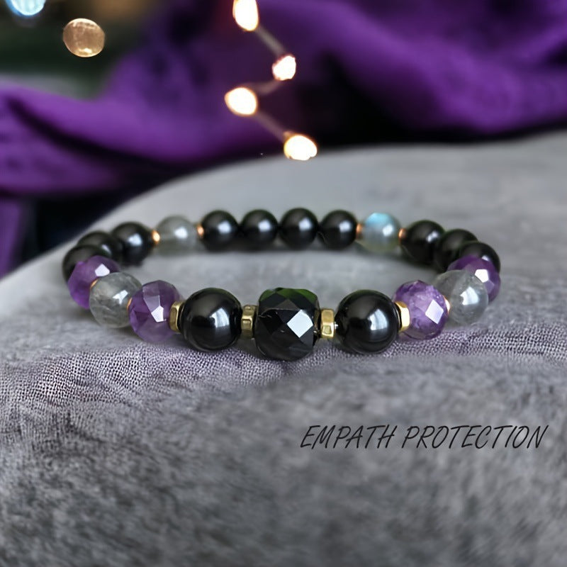 Bracelet perles 8mm Obsidienne polyvalente