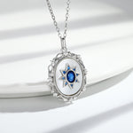 925 Silver Girl Natural Sapphire Necklace Versatile