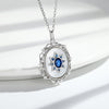 925 Silver Girl Natural Sapphire Necklace Versatile